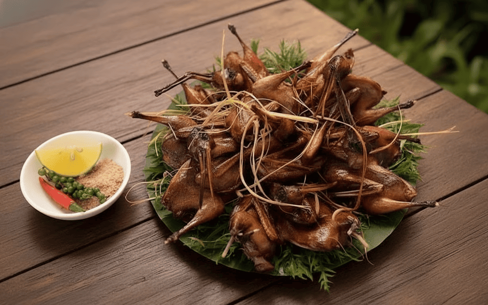 Dishes made from local wetland birds offer a rustic, distinctive flavor unique to the Van Long area